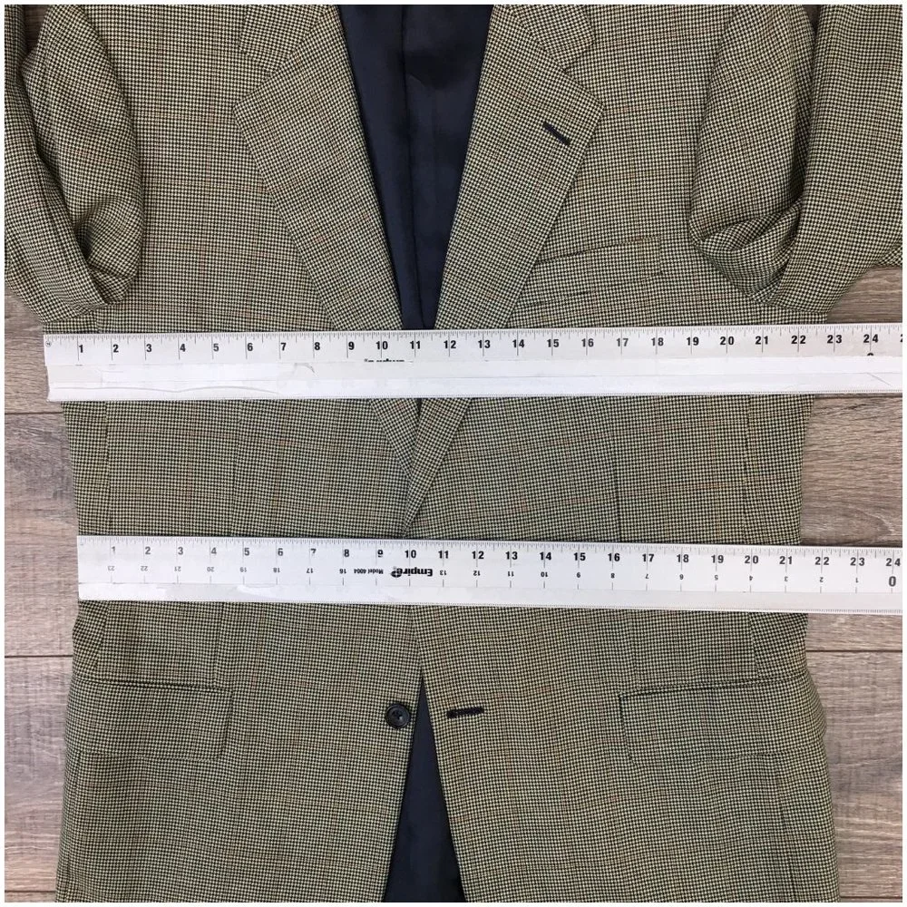 Hickey Freeman Mens Blazer Sport Coat Two Button Jacket Wool 42L Casual Suit VTG